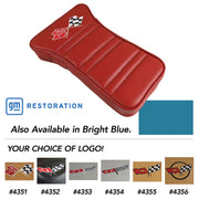 1969-1970 Corvette Center Armrest With Embroidered C3 Cross Flags - Bright Blue-414941E-Corvette-Store-Online