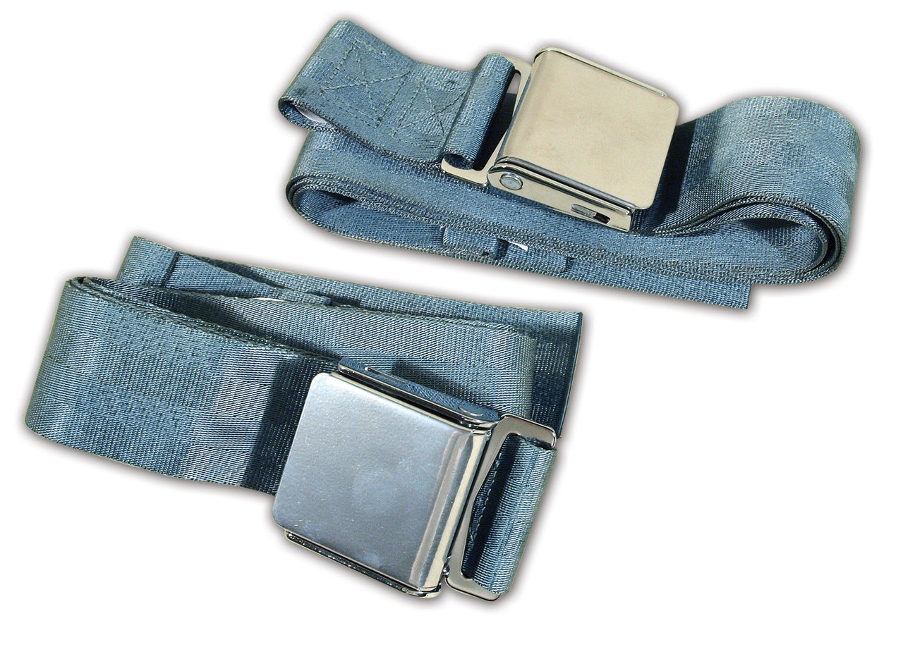1956-1962 Corvette Seat Belts Hambone Style - Frost Blue-41498-Corvette-Store-Online
