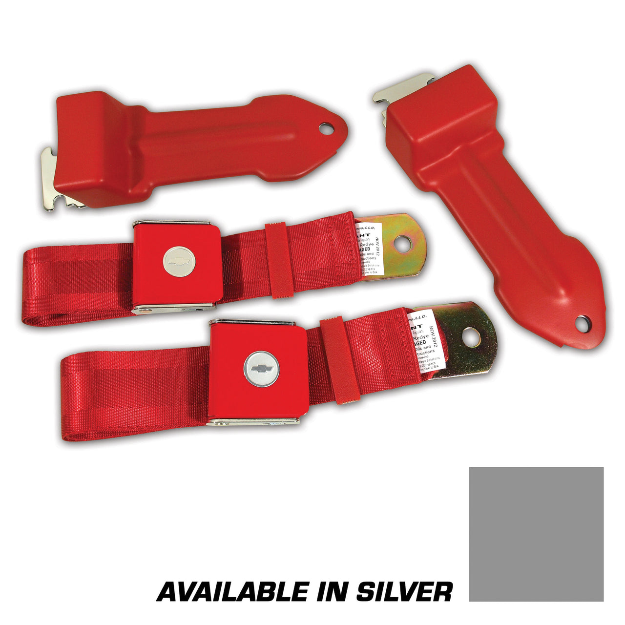 1965-1966 Corvette Seat Belts Lift Latch - Silver-41553-Corvette-Store-Online