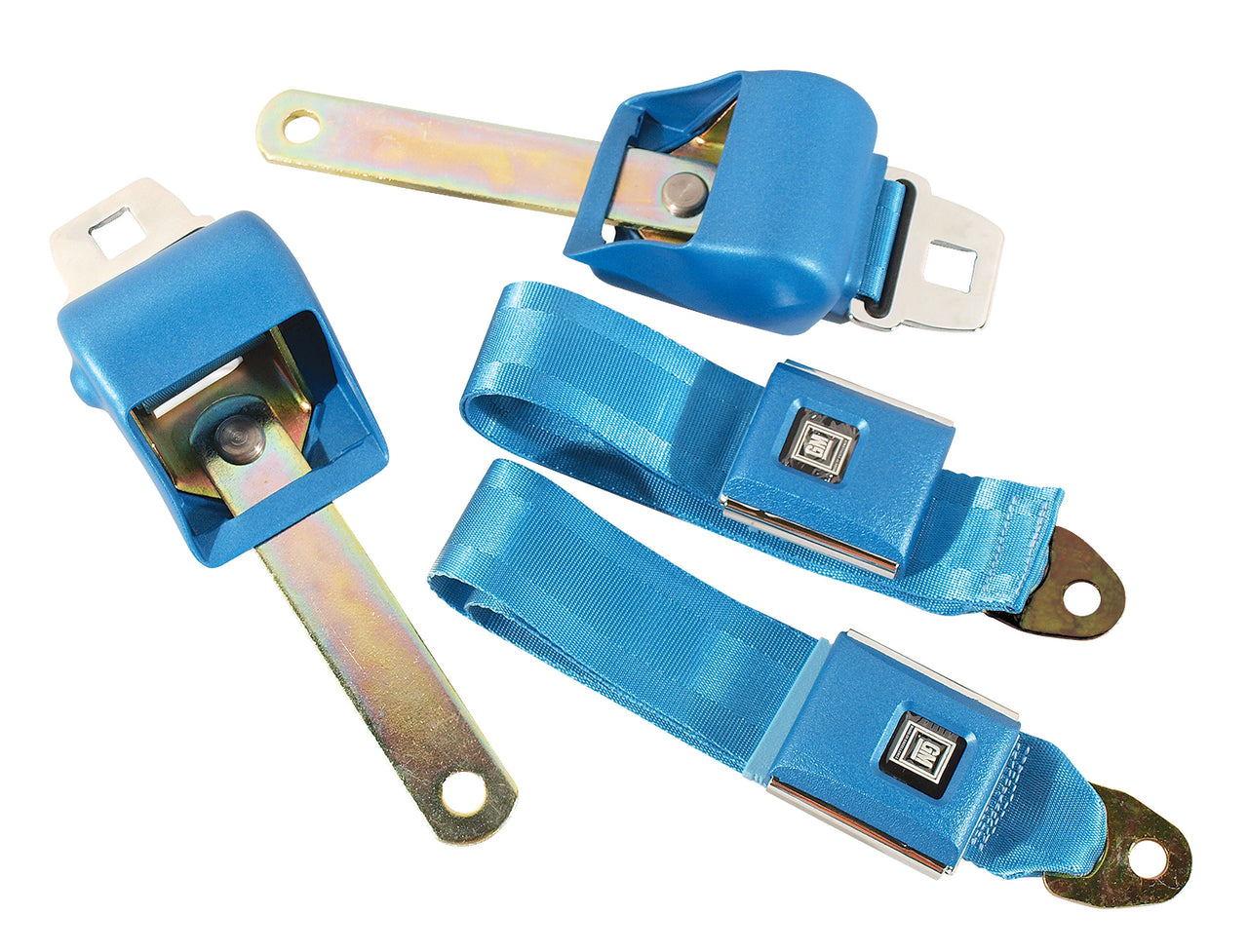 1966-1967 Corvette Seat Belts OE Retractable Lap - Bright Blue-41562-Corvette-Store-Online