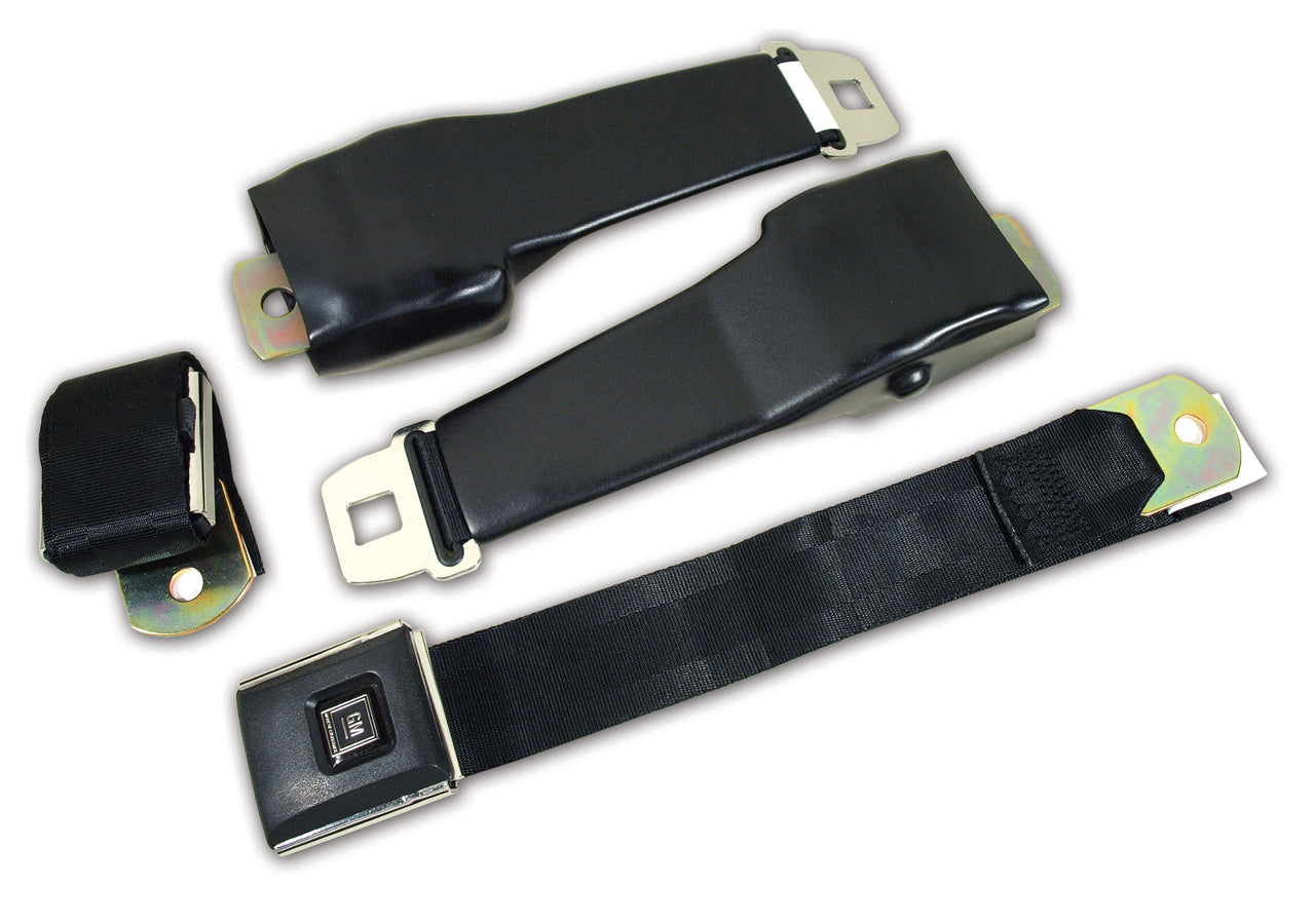 1968-1968 Corvette Seat Belts OE Retractable Lap - Black-41564-Corvette-Store-Online
