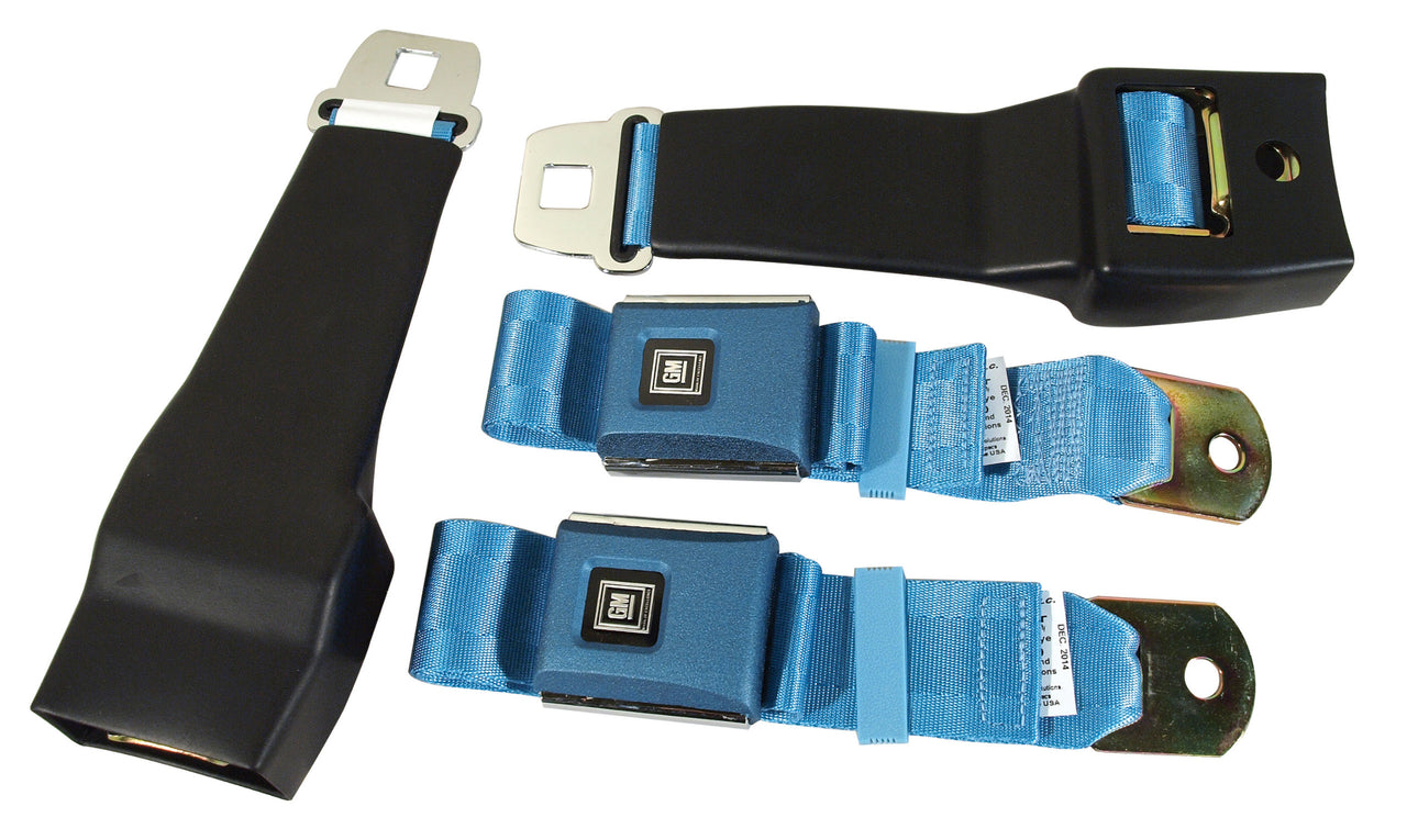 1968-1968 Corvette Seat Belts OE Retractable Lap - Bright Blue-41567-Corvette-Store-Online