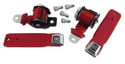 1972-1977 Corvette Seat Belts Retractable Lap - Red-41571-Corvette-Store-Online