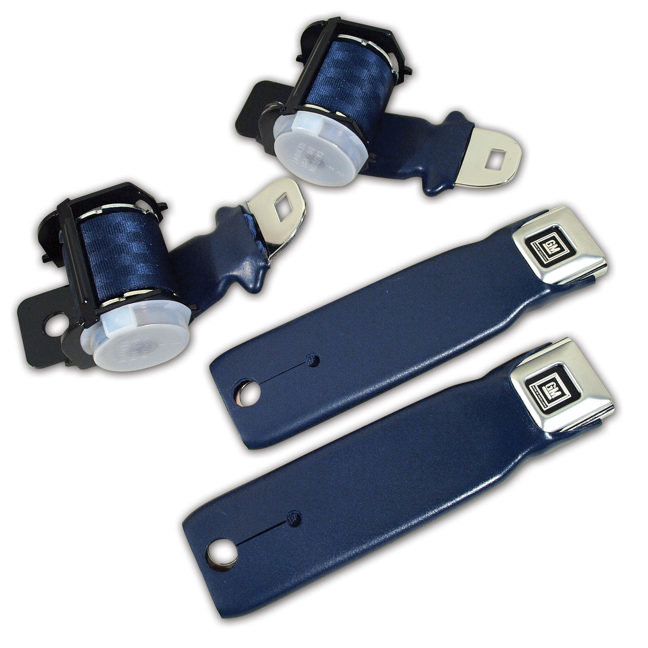 1972-1977 Corvette Seat Belts Retractable Lap - Dark Blue-41572-Corvette-Store-Online