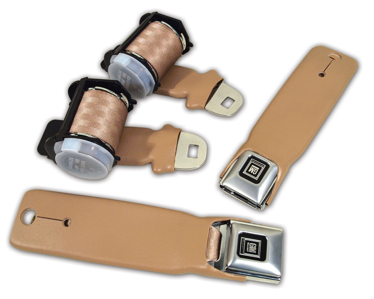 1972-1977 Corvette Seat Belts Retractable Lap - Saddle-41573-Corvette-Store-Online