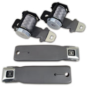 1972-1977 Corvette Seat Belts Retractable Lap - Silver-41574-Corvette-Store-Online