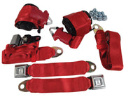 1969-1969 Corvette Seat Belts Lap & Shoulder - Red-41577-Corvette-Store-Online