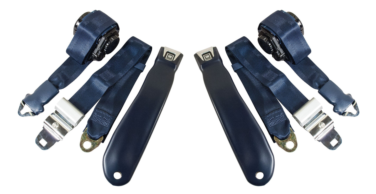 1970-1971 Corvette Seat Belts Lap & Shoulder - Dark Blue-41584-Corvette-Store-Online