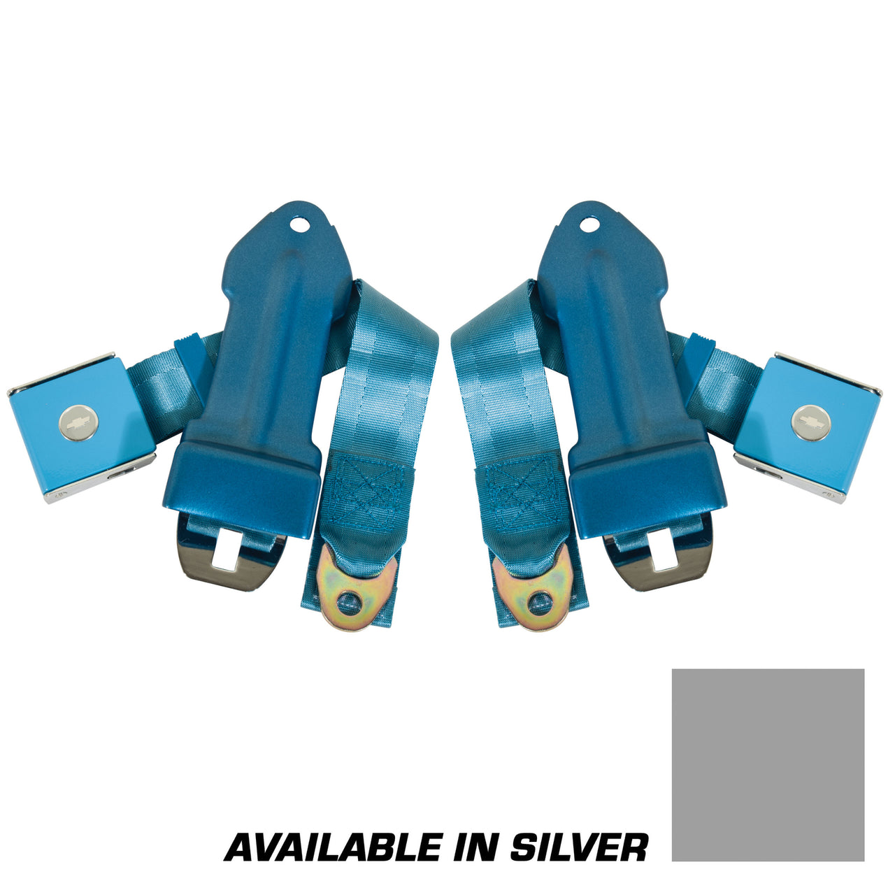 1965-1966 Corvette Seat Belts Lift Latch - Silver-41596-Corvette-Store-Online