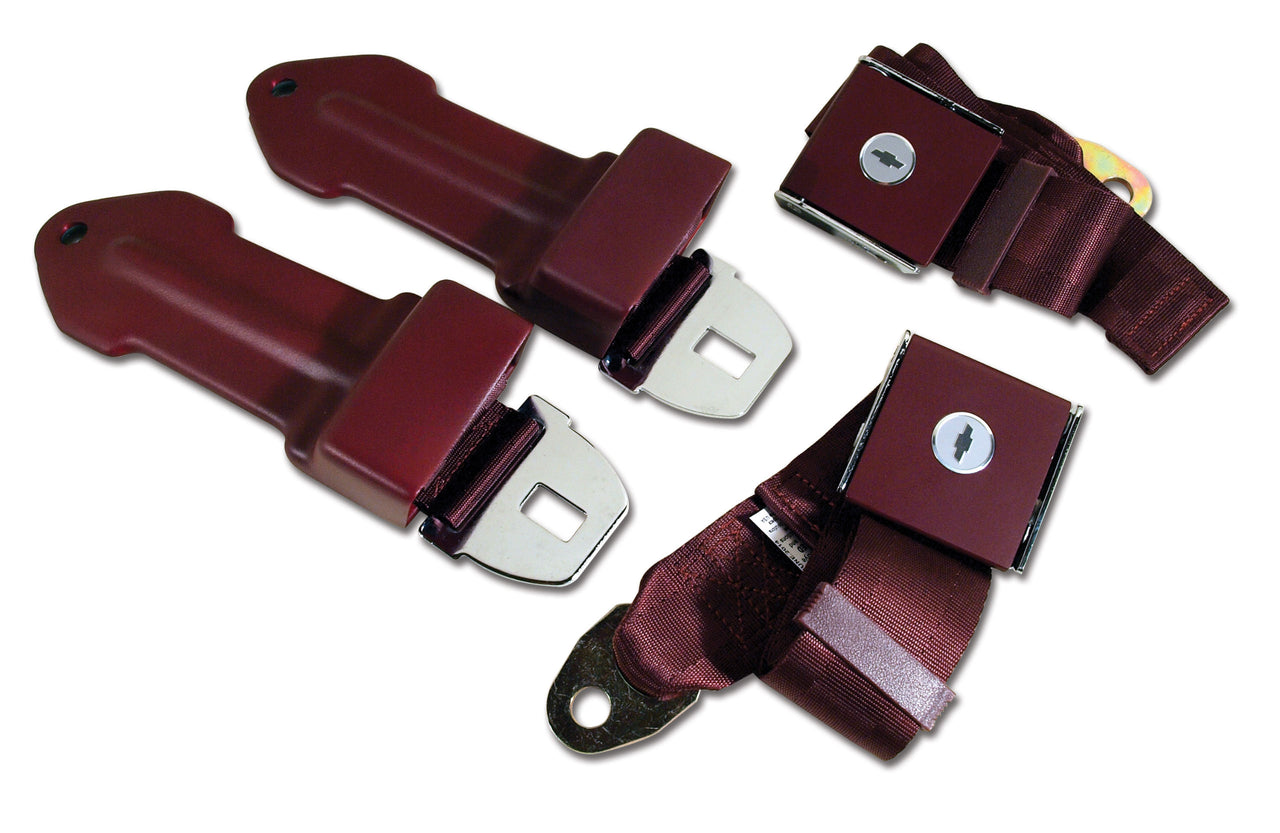 1965-1965 Corvette Seat Belts Lift Latch - Maroon-41601-Corvette-Store-Online