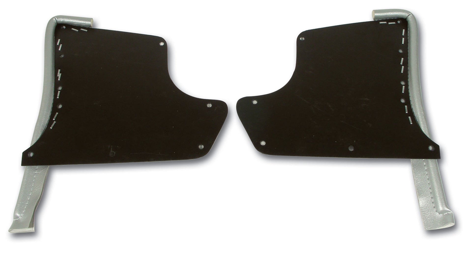 1964-1964 Corvette Kick Panels W/Windlace - Silver-416161-Corvette-Store-Online