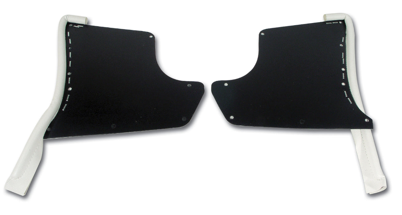1964-1964 Corvette Kick Panels W/Windlace - White-416165-Corvette-Store-Online