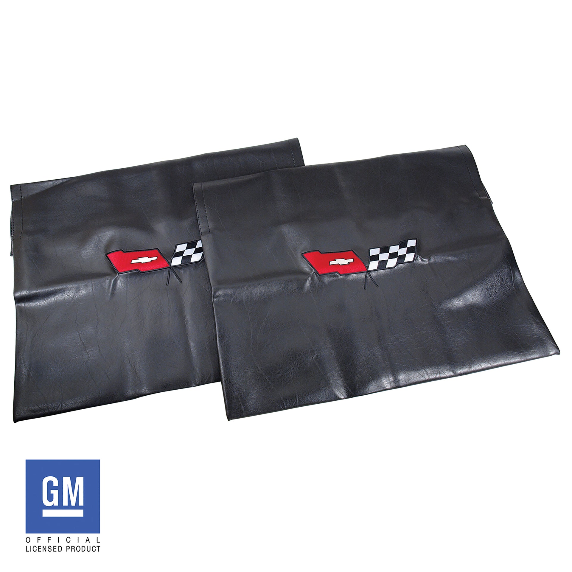 1968-1982 Corvette Embroidered T-Top Bags Black W/1982 Crossed Flags Logo-41616-Corvette-Store-Online