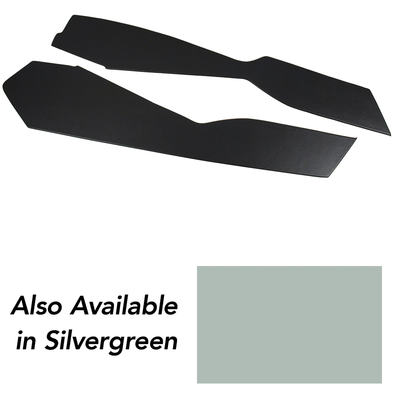 1982-1982 Corvette Leather Console Side Panels Silvergreen-416459-Corvette-Store-Online