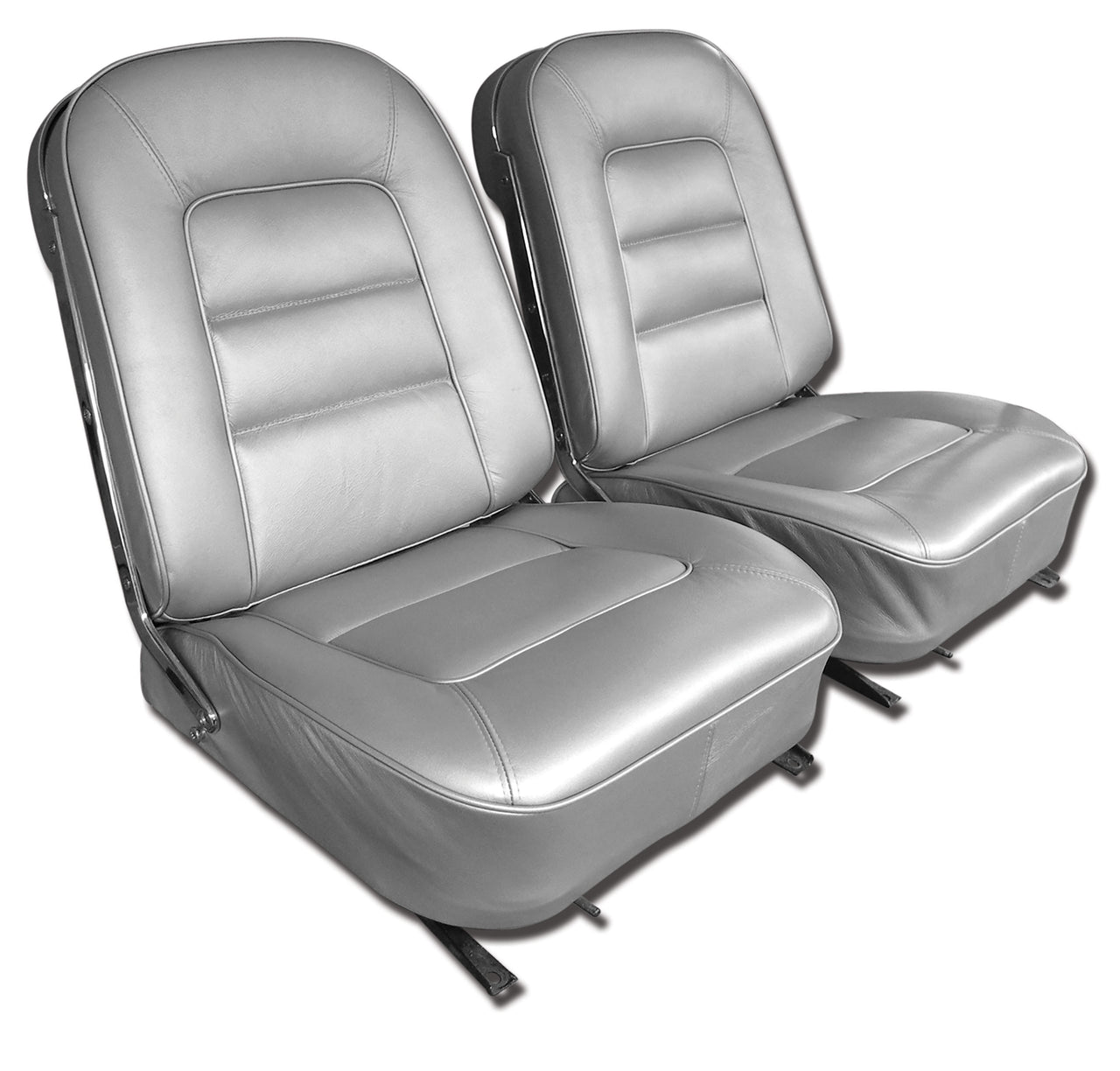 1965-1965 Corvette Vinyl Seat Covers Silver-417361-Corvette-Store-Online