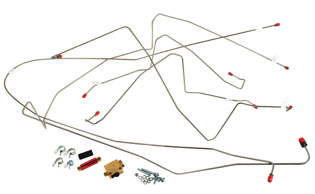 1953-1962 Corvette Disc Brake Line Kit W/Valve-41753-Corvette-Store-Online