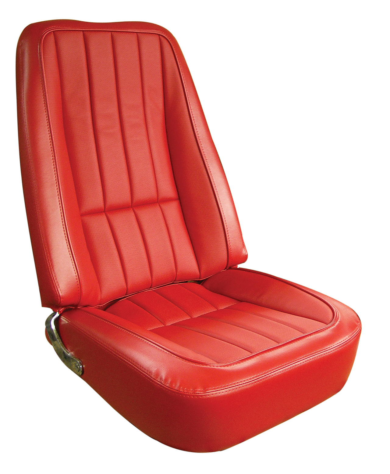 1968-1968 Corvette Mounted Seats Red Vinyl First Design Without Headrest Bracket-417630ME-Corvette-Store-Online