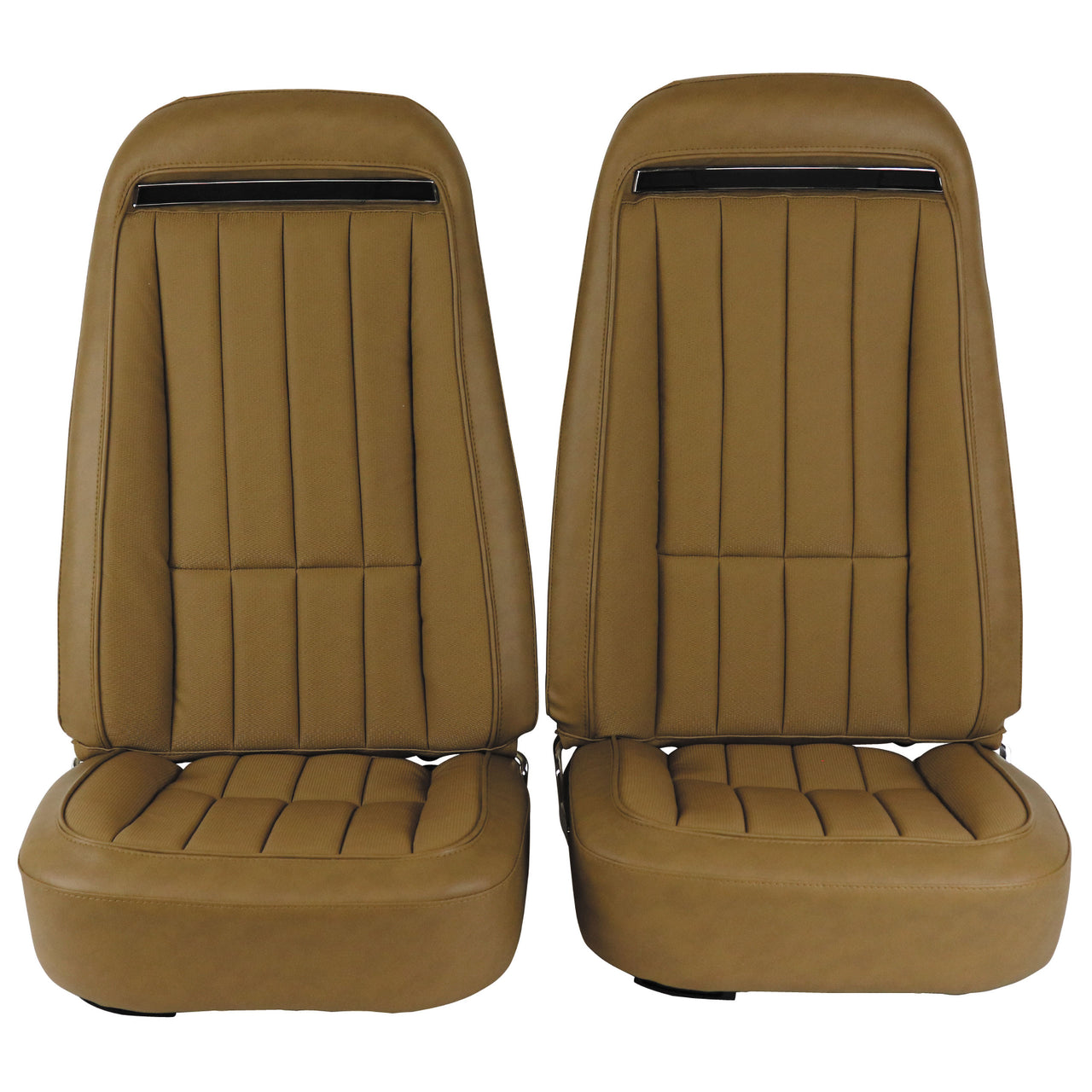 1973-1974 Corvette Mounted Seats Medium Saddle Vinyl Without Shoulder Harness-417851M-Corvette-Store-Online