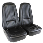 1976-1976 Corvette Mounted Seats Black Vinyl-418020M-Corvette-Store-Online