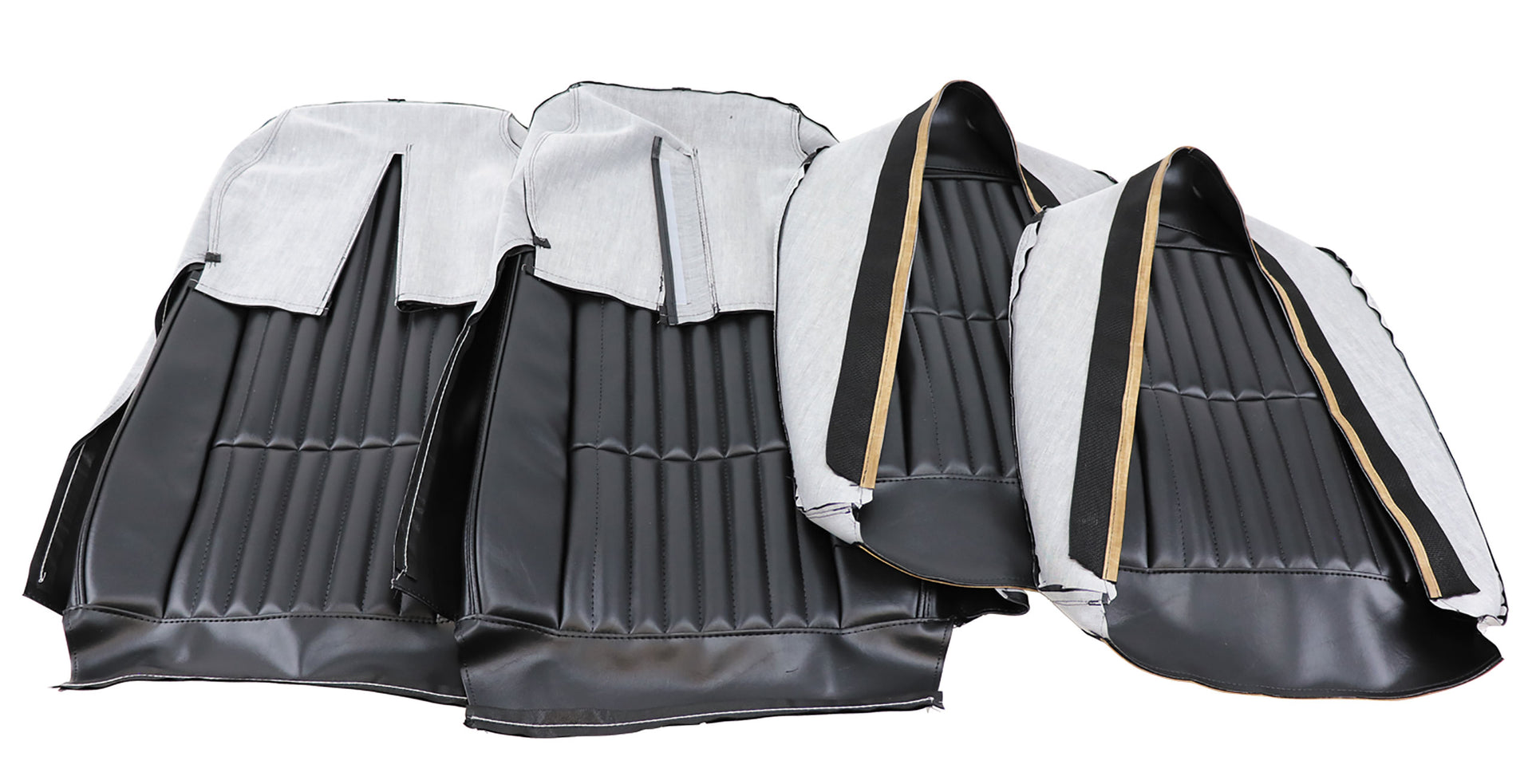 1976-1976 Corvette Vinyl Seat Covers Black-418020-Corvette-Store-Online