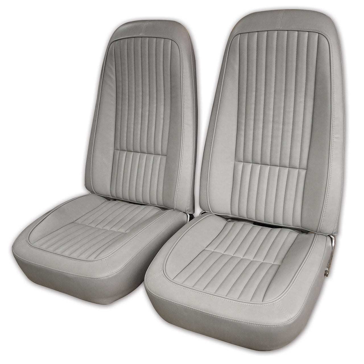 1976-1976 Corvette Mounted Seats Smoke Vinyl-418067M-Corvette-Store-Online