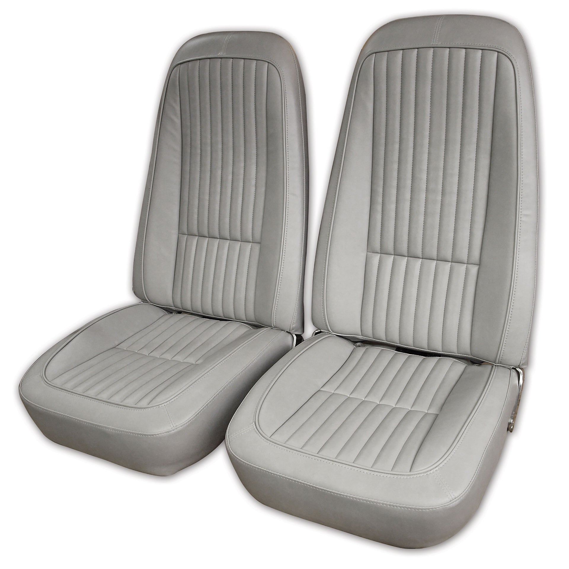 1976-1976 Corvette Mounted Seats Smoke Vinyl-418067M-Corvette-Store-Online