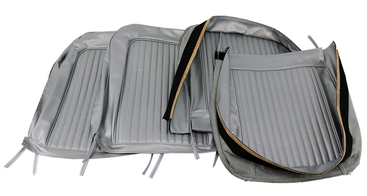 1964-1964 Corvette Leather Seat Covers Silver-418461-Corvette-Store-Online