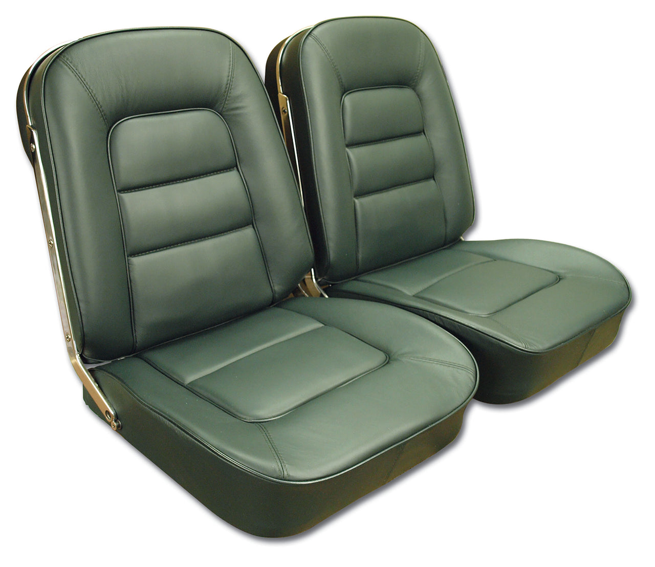 1965-1965 Corvette Leather Seat Covers Green-418514-Corvette-Store-Online