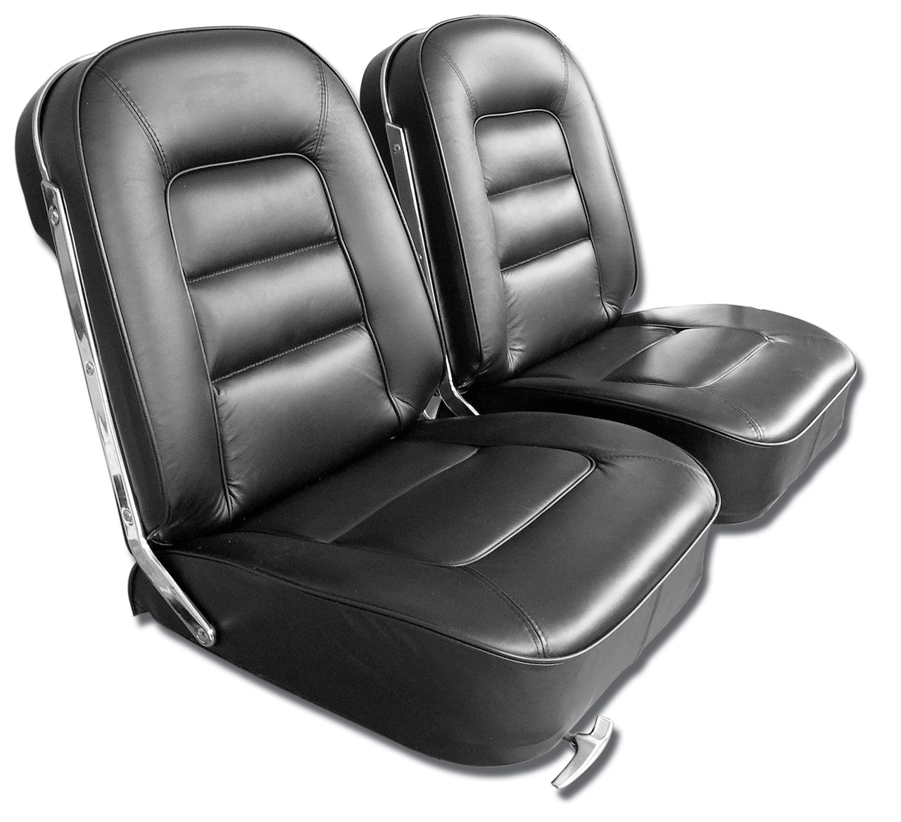 1965-1965 Corvette Leather Seat Covers Black-418520-Corvette-Store-Online