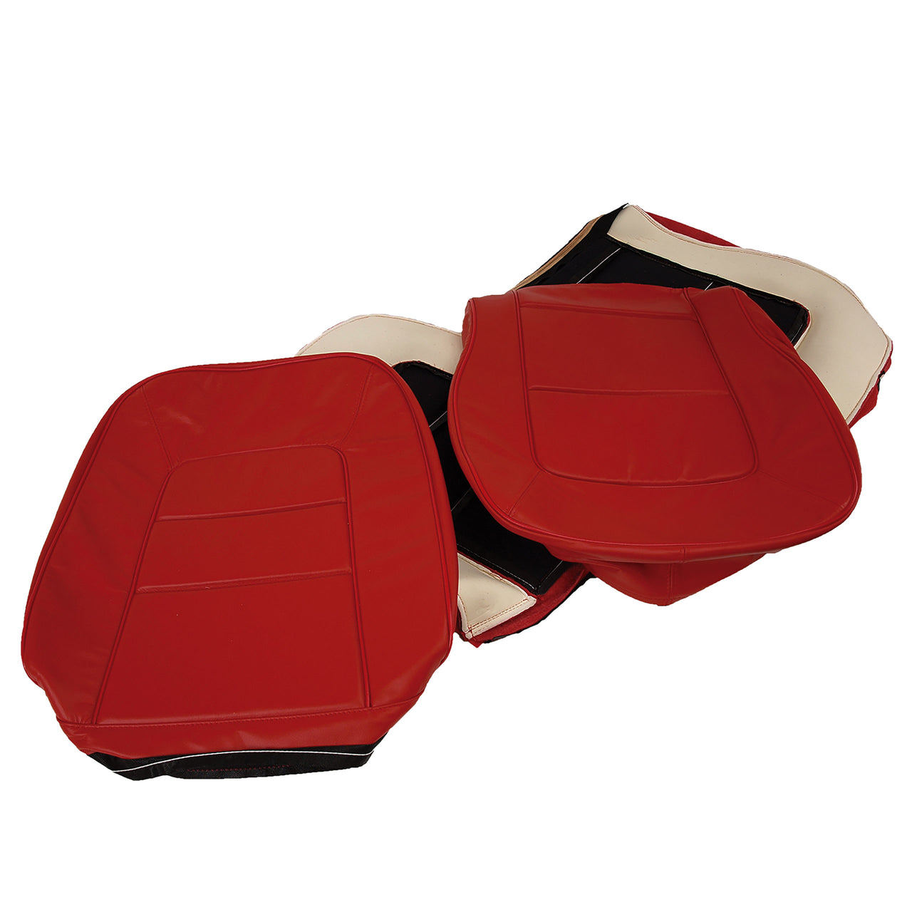 1965-1965 Corvette Leather Seat Covers Red-418530-Corvette-Store-Online