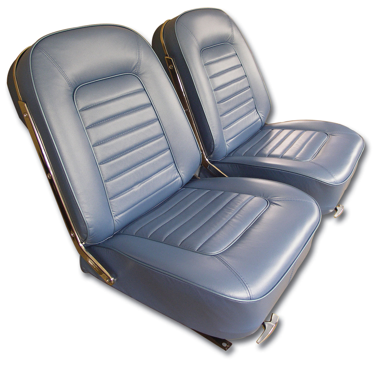 1966-1966 Corvette Leather Seat Covers Bright Blue-418640-Corvette-Store-Online
