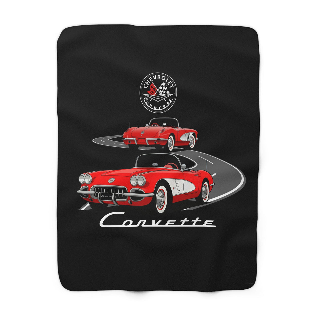 C1 Corvette Dual View 50 x 60 Inch Sherpa Fleece Blanket