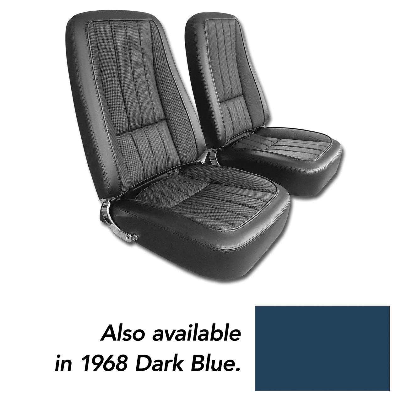 1968-1968 Corvette Leather Seat Covers Dark Blue-418832-Corvette-Store-Online