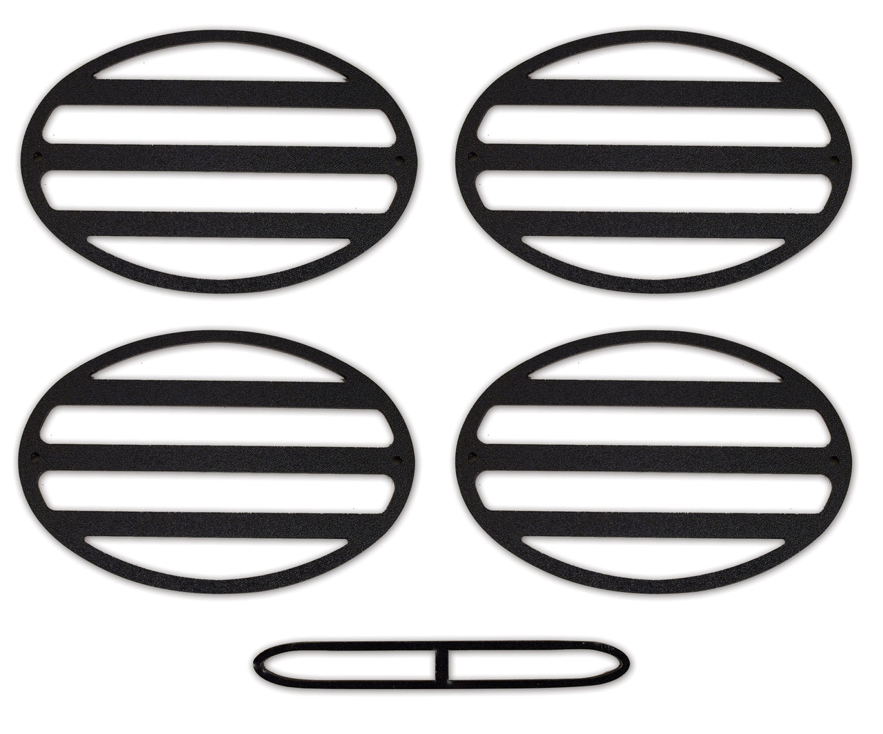 1997-2004 Corvette Tail Light Louver Kit Acrylic Black-41902-Corvette-Store-Online