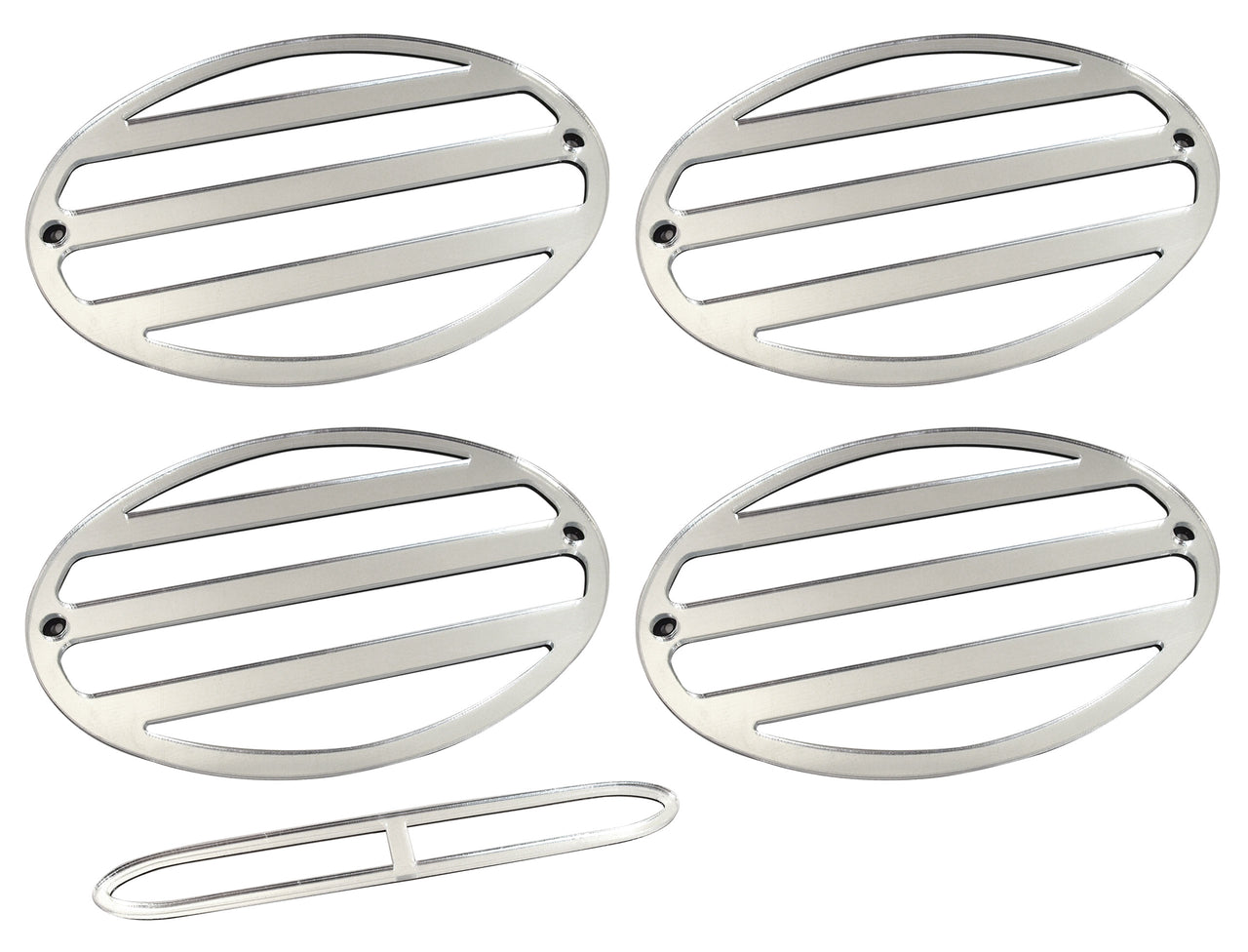 1997-2004 Corvette Tail Light Louver Kit Acrylic Chrome-41903-Corvette-Store-Online