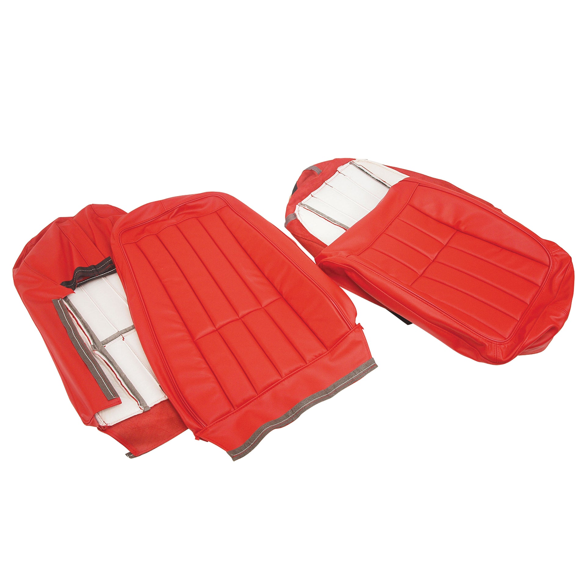 1970-1971 Corvette Leather Seat Covers Red 100%-Leather-419130-Corvette-Store-Online