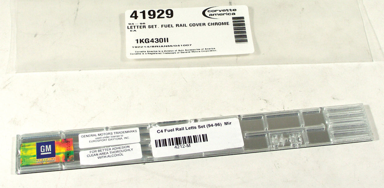 1994-1996 Corvette Letter Set Fuel Rail Cover Chrome-41929-Corvette-Store-Online