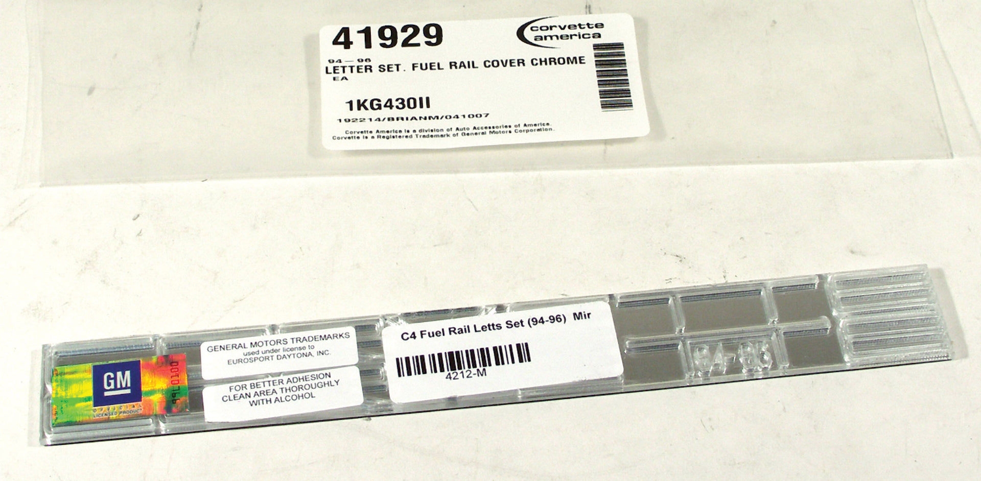 1994-1996 Corvette Letter Set Fuel Rail Cover Chrome-41929-Corvette-Store-Online