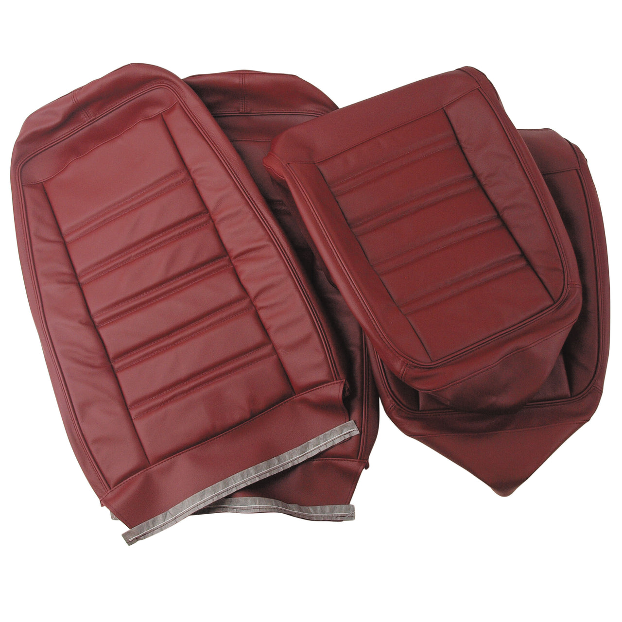 1973-1974 Corvette Leather Seat Covers Oxblood Leather/Vinyl Original-419331-Corvette-Store-Online
