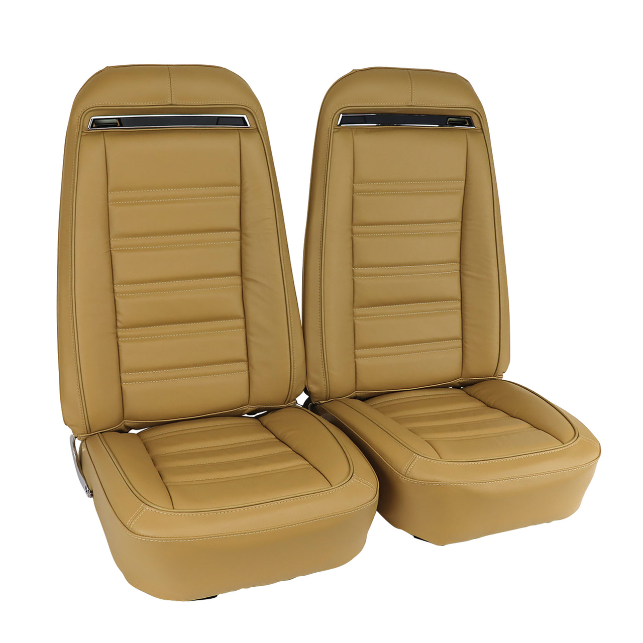 1972-1972 Corvette Leather Seat Covers Light Saddle 100%-Leather-419415-Corvette-Store-Online