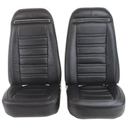 1972-1974 Corvette Mounted Seats Black 100% Leather Without Shoulder Harness-419420M-Corvette-Store-Online