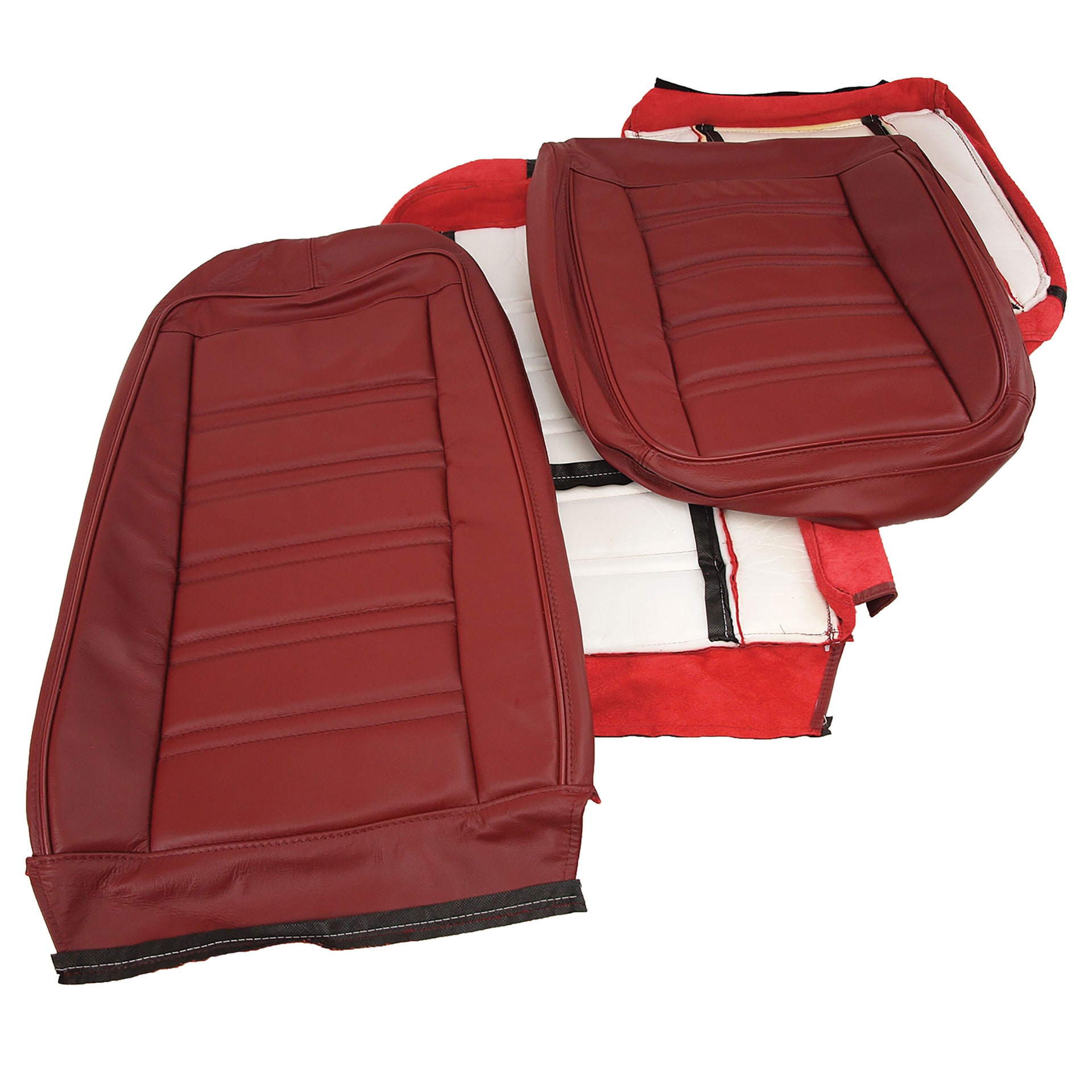 1973-1974 Corvette Leather Seat Covers Oxblood 100%-Leather-419431-Corvette-Store-Online