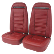 1975-1975 Corvette Mounted Seats Oxblood Leather Vinyl Without Shoulder Harness-419531M-Corvette-Store-Online