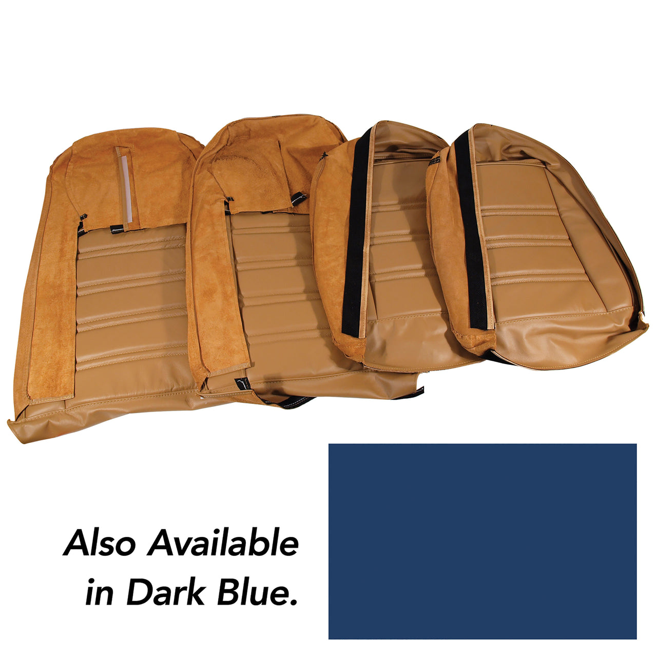 1975-1975 Corvette Leather Seat Covers Dark Blue 100%-Leather-419643-Corvette-Store-Online
