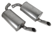1975-1977 Corvette Mufflers 225 Inch Round (Original Style)-41964-Corvette-Store-Online