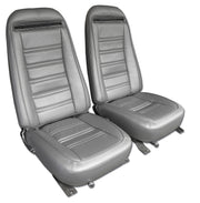 1975-1975 Corvette Leather Seat Covers Silver 100%-Leather-419661-Corvette-Store-Online