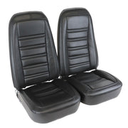 1976-1978 Corvette Mounted Seats Black Leather Vinyl-419720M-Corvette-Store-Online