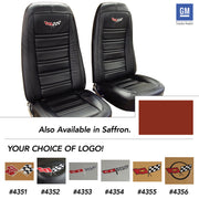 1978-1978 Corvette Embroidered OE Style Seat Covers - Saffron Leather/Vinyl-419733E-Corvette-Store-Online