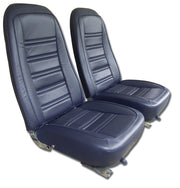 1978-1978 Corvette Mounted Seats Dark Blue Leather Vinyl-419748M-Corvette-Store-Online