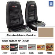 1978-1978 Corvette Embroidered OE Style Seat Covers - Doeskin Leather/Vinyl-419750E-Corvette-Store-Online